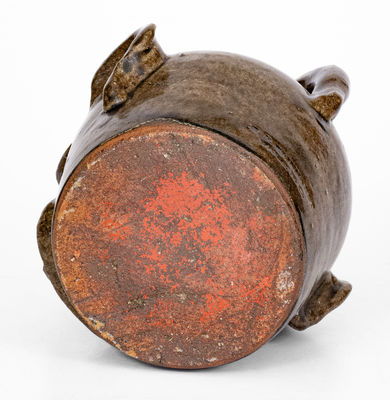 Rare H.F. REINHARDT / VALE, N.C. Alkaline-Glazed Stoneware Face Jug