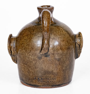 Rare H.F. REINHARDT / VALE, N.C. Alkaline-Glazed Stoneware Face Jug