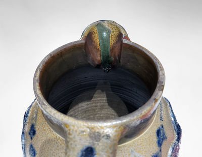 Exceedingly Rare and Important WM. PORTER, Pleasantville, PA Stoneware Pitcher w/ Federal Eagle Motifs