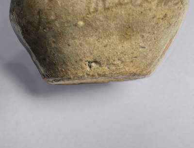 Miniature Alkaline-Glazed Stoneware Pitcher, Inscribed 
