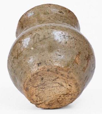 Miniature Alkaline-Glazed Stoneware Pitcher, Inscribed 