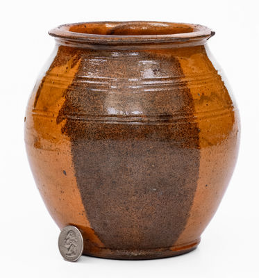 American Redware Jar w/ Manganese Decoration, 19th century