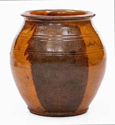 American Redware Jar w/ Manganese Decoration, 19th century