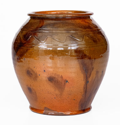 Pennsylvania Redware Jar w/ Manganese Decoration, probably Adams County