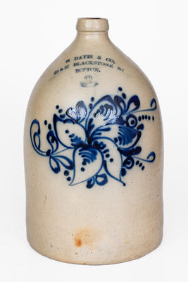 Three-Gallon Boston Advertising Jug attrib. to J. Norton & Co., Bennington, VT