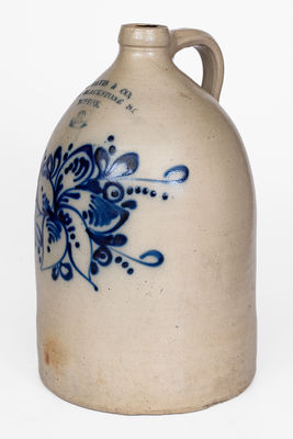 Three-Gallon Boston Advertising Jug attrib. to J. Norton & Co., Bennington, VT