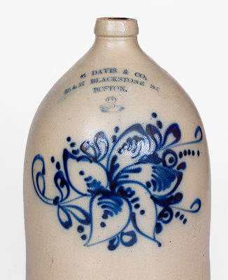 Three-Gallon Boston Advertising Jug attrib. to J. Norton & Co., Bennington, VT