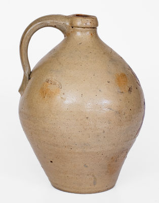 L. NORTON & SON, Bennington, VT Stoneware Jug w/ Ochre Decoration, c1833-41