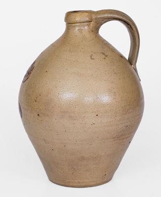 L. NORTON & SON, Bennington, VT Stoneware Jug w/ Ochre Decoration, c1833-41