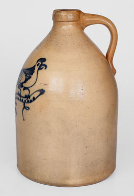 3 Gal. HAXSTUN, OTTMAN & CO. / FORT EDWARD, N.Y Stoneware Jug w/ Bird Decoration