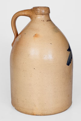 3 Gal. HAXSTUN, OTTMAN & CO. / FORT EDWARD, N.Y Stoneware Jug w/ Bird Decoration