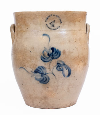 4 Gal. NORTON & FENTON / BENNINGTON, Vt Stoneware Jar