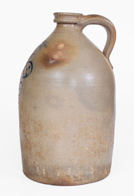 Three-Gallon Fall River, MA Stoneware Advertising Jug, c1870