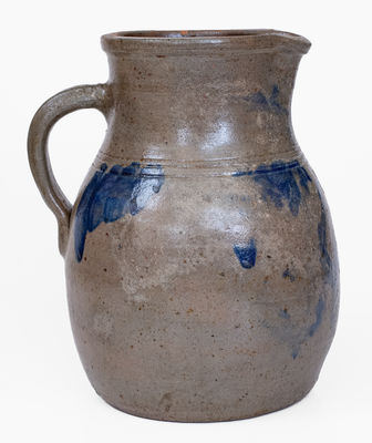 Extremely Rare Stoneware Pitcher att. Moro Phillips / Sanford Perry, Trees Point Pottery, Charles City Co, VA