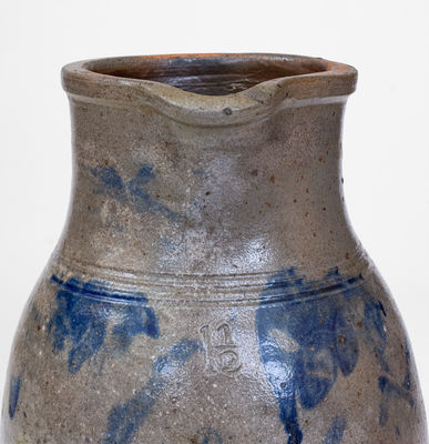 Extremely Rare Stoneware Pitcher att. Moro Phillips / Sanford Perry, Trees Point Pottery, Charles City Co, VA