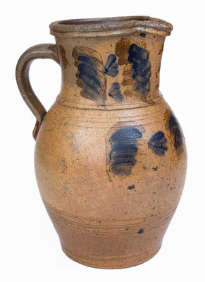 Rare Two-Color Stoneware Pitcher attrib. G.N. Fulton, Alleghany County, VA