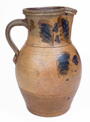 Rare Two-Color Stoneware Pitcher attrib. G.N. Fulton, Alleghany County, VA