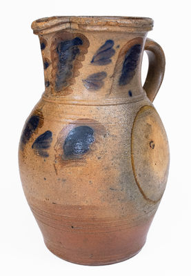 Rare Two-Color Stoneware Pitcher attrib. G.N. Fulton, Alleghany County, VA