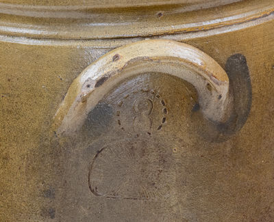 L.D. FUNKHAUSER / STRASBURG / VA Stoneware Crock, c1880