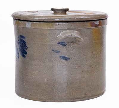 W.H. LEHEW & CO. / STRASBURG, VA Lidded Stoneware Cake Crock