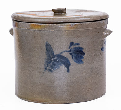W.H. LEHEW & CO. / STRASBURG, VA Lidded Stoneware Cake Crock