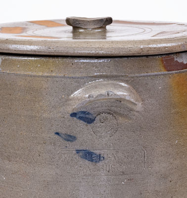 W.H. LEHEW & CO. / STRASBURG, VA Lidded Stoneware Cake Crock
