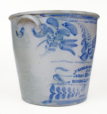 Outstanding and Important Isaac Hewitt, Jr. / Rices Landing, PA Monumental 20 Gal. Stoneware Jar