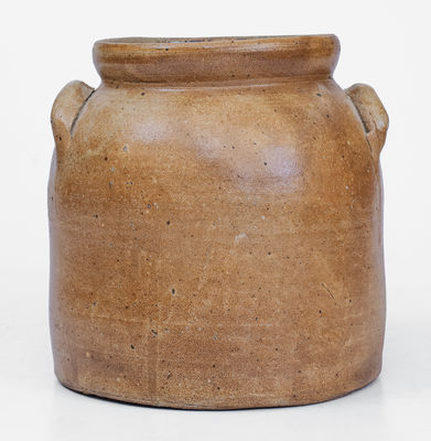 Rare WM E WARNER / WEST TROY Patriotic Stoneware Shield Crock