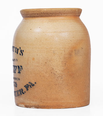 Very Rare PFALTZGRAFF (York, PA) Stoneware Jar, Demuth s Snuff  / Lancaster, PA