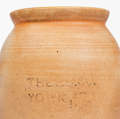 Very Rare PFALTZGRAFF (York, PA) Stoneware Jar, Demuth s Snuff  / Lancaster, PA