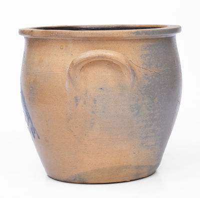 Extremely Rare WHITES UTICA Stoneware Cream Jar w/ Horse Head Decoration