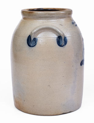 Fine COWDEN & WILCOX / HARRISBURG, PA Stoneware Swan Jar, c1865