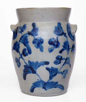 1 1/2 Gal. Stoneware Jar with Floral Decoration, Baltimore, MD, circa 1840