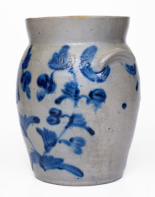 1 1/2 Gal. Stoneware Jar with Floral Decoration, Baltimore, MD, circa 1840