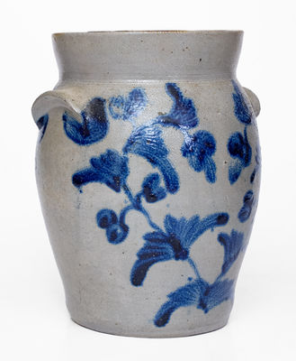 1 1/2 Gal. Stoneware Jar with Floral Decoration, Baltimore, MD, circa 1840