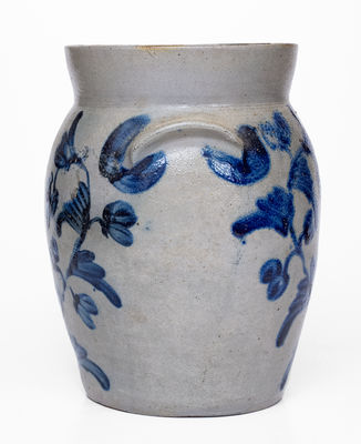 1 1/2 Gal. Stoneware Jar with Floral Decoration, Baltimore, MD, circa 1840