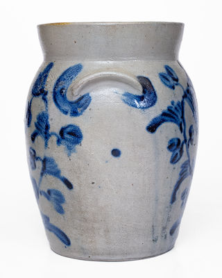 1 1/2 Gal. Stoneware Jar with Floral Decoration, Baltimore, MD, circa 1840