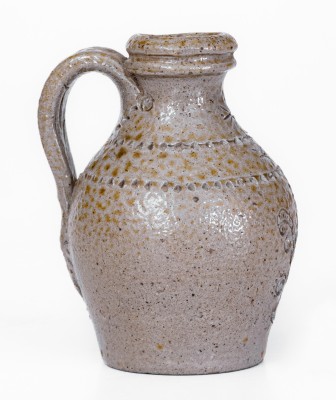 Very Fine Chester Webster Miniature Stoneware Jug with Incised Decoration