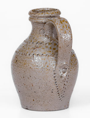 Extremely Rare and Fine Chester Webster, Randolph County, NC Miniature Stoneware Jug