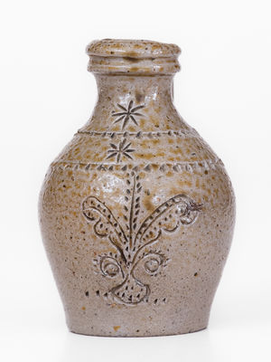 Extremely Rare and Fine Chester Webster, Randolph County, NC Miniature Stoneware Jug