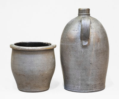 Two Pieces of West Virginia Advertising Stoneware