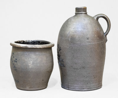 Two Pieces of West Virginia Advertising Stoneware