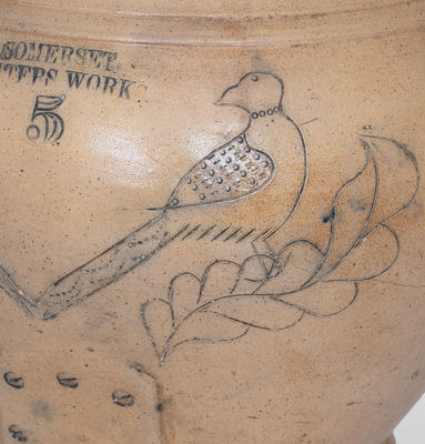 Outstanding SOMERSET POTTERS WORKS (Massachusetts) Stoneware Water Cooler