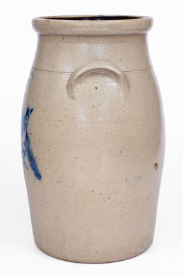 4 Gal. G. S. GUY & CO. / FORT EDWARD, NY Stoneware Double Bird Churn