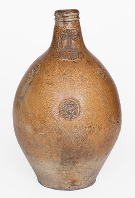 Large-Sized Bellarmine Stoneware Jug, probably Frechen, Germany, 16th or 17th century