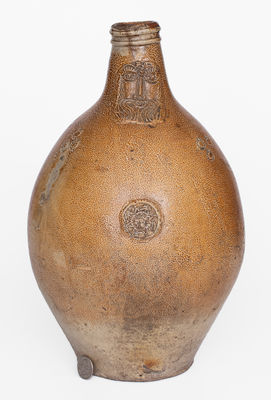 Large-Sized Bellarmine Stoneware Jug, probably Frechen, Germany, 16th or 17th century