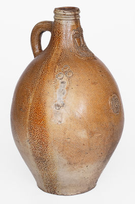 Large-Sized Bellarmine Stoneware Jug, probably Frechen, Germany, 16th or 17th century