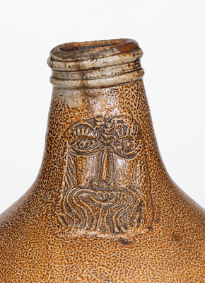 Large-Sized Bellarmine Stoneware Jug, probably Frechen, Germany, 16th or 17th century