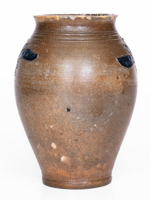 Scarce and Fine Small-Sized Manhattan Stoneware Jar w/ Incised Decoration, late 18th century