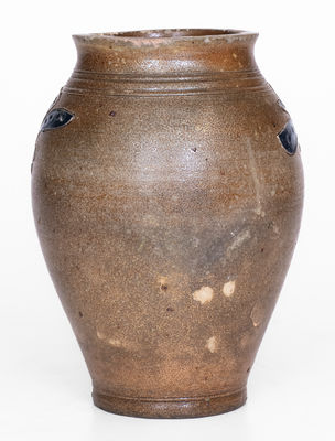Scarce and Fine Small-Sized Manhattan Stoneware Jar w/ Incised Decoration, late 18th century